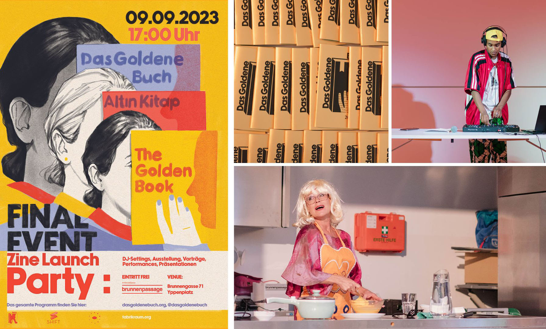 Berenice Pahl, Zeynab Kirikou Gueye Performances, Das Goldene Buch zines, Poster by Ula Sveik