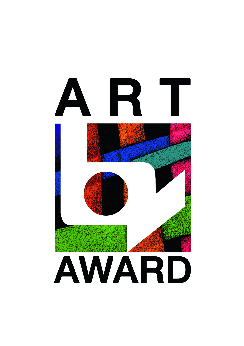 Logo, weißer Hintergrund, farbige Fläche in der Mitte mit "Art Award" als Schriftzug