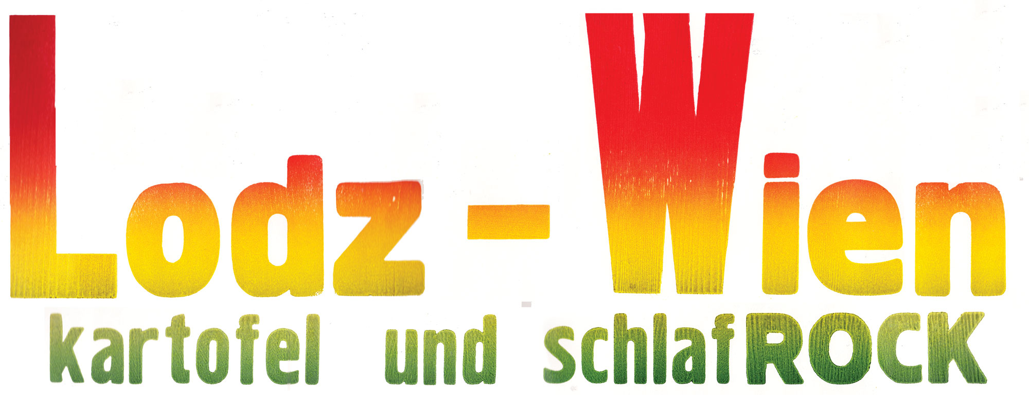 Logo, weißer Hintergrund mit buntem Schriftzug