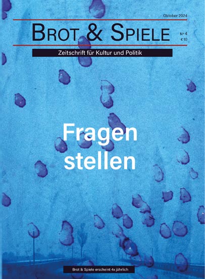 Titelseite einer Ausgabe von "Brot & Spiele", freie Assoziation zum Heftthema